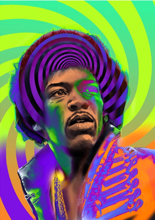 "Jimi Hendrix" by Metin Salih