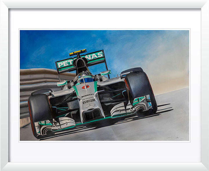 "Nico Rosberg, Mercedes W05, 2015" by Patrick Faure