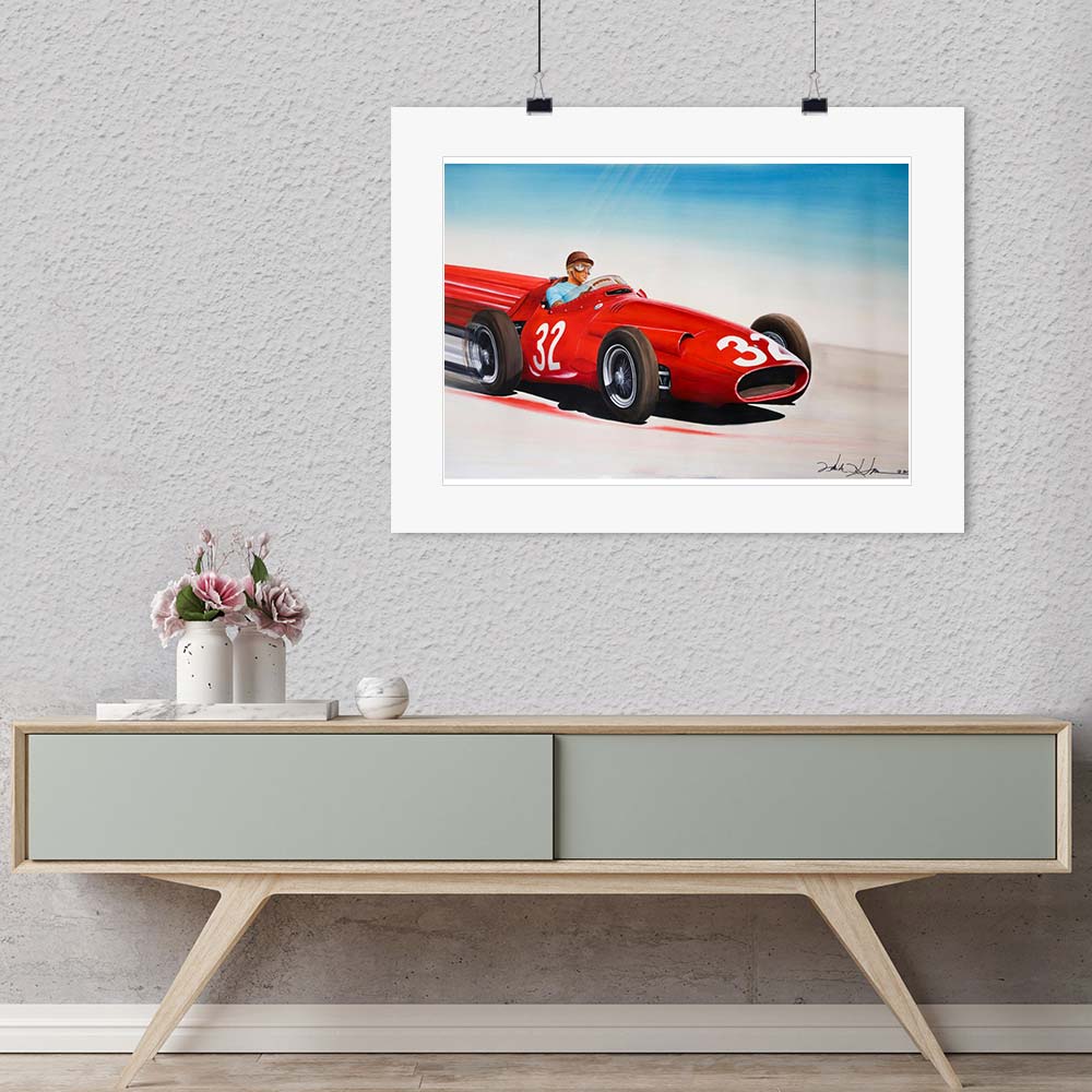 "Juan Manuel Fangio, Maserati F250, May 1957" by Patrick Faure-Artography Limited