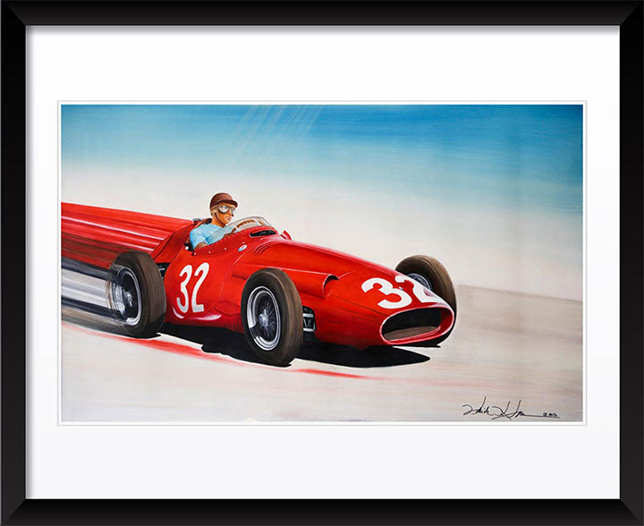 "Juan Manuel Fangio, Maserati F250, May 1957" by Patrick Faure
