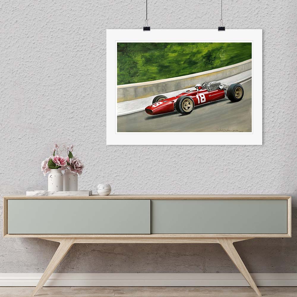 "Lorenzo Bandini, Ferrari 312, May 1967" by Patrick Faure-Artography Limited