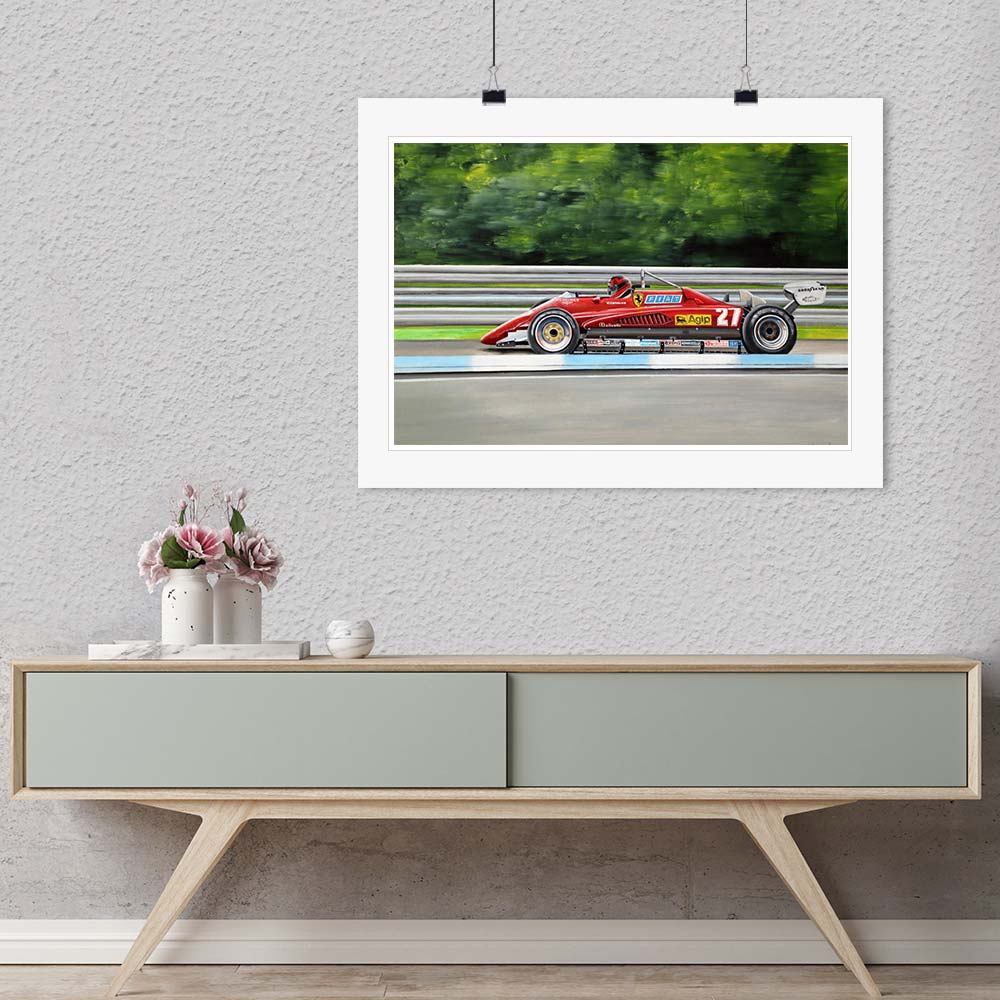 "Gilles Villeneuve, Ferrari 126C, May 1982" by Patrick Faure-Artography Limited