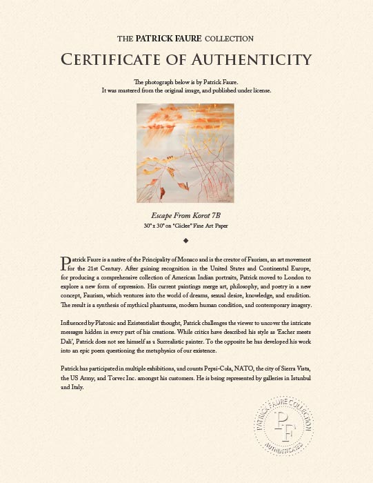 "Escape From Korot 7B" by Patrick Faure-Artography Limited