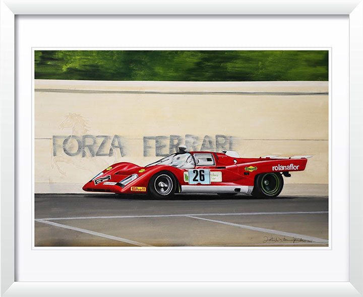 "Pedro Rodriguez, Ferrari 512M, July 1971" by Patrick Faure