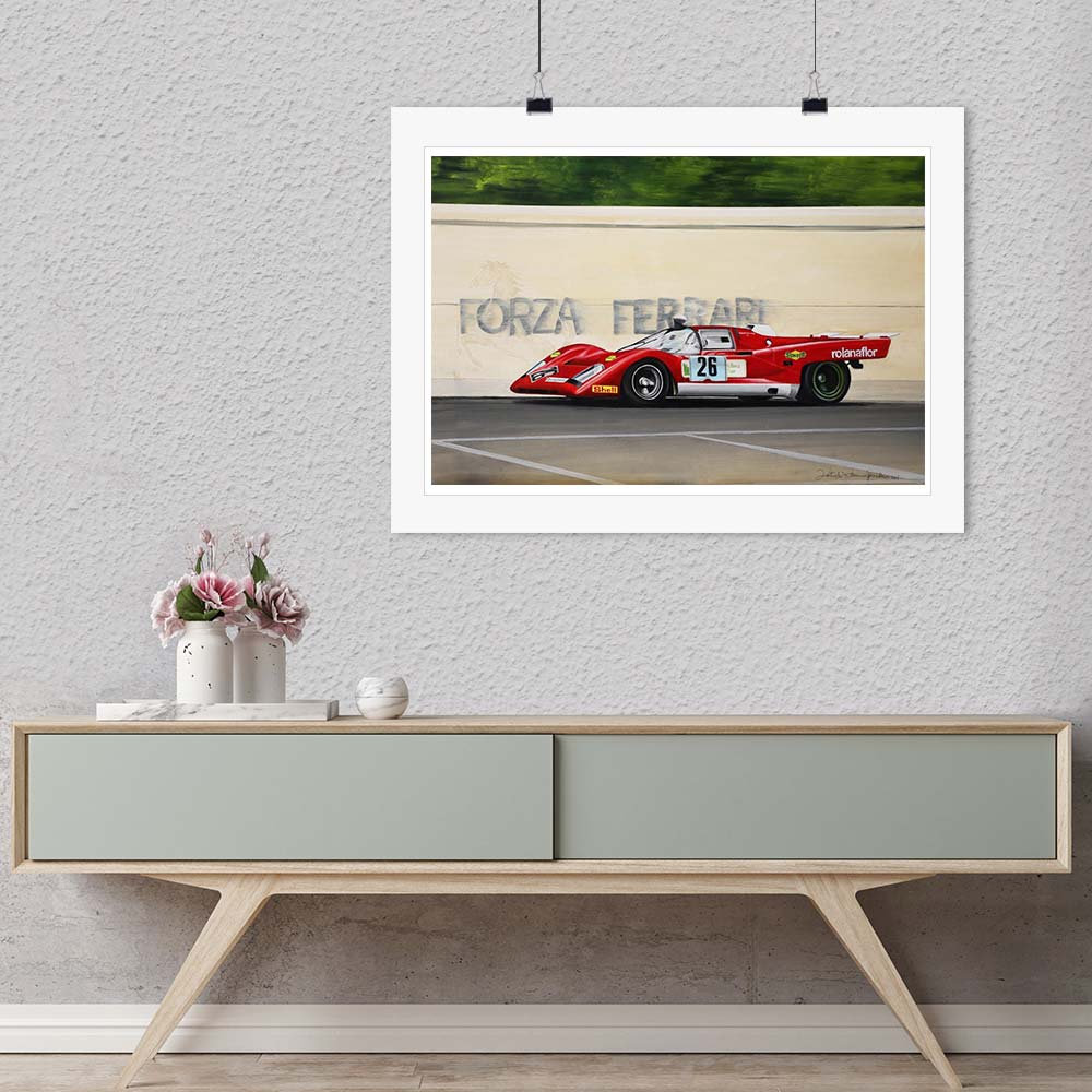"Pedro Rodriguez, Ferrari 512M, July 1971" by Patrick Faure-Artography Limited