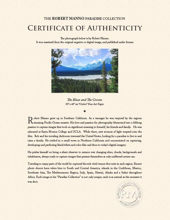 "The Blues and The Greens" by Robert Manno Photography-Artography Limited