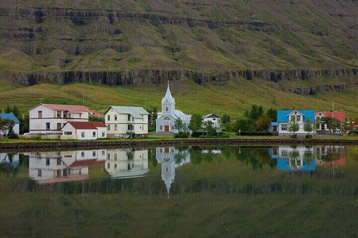 "East Fjord Town, Iceland" by Tom Artin Photography