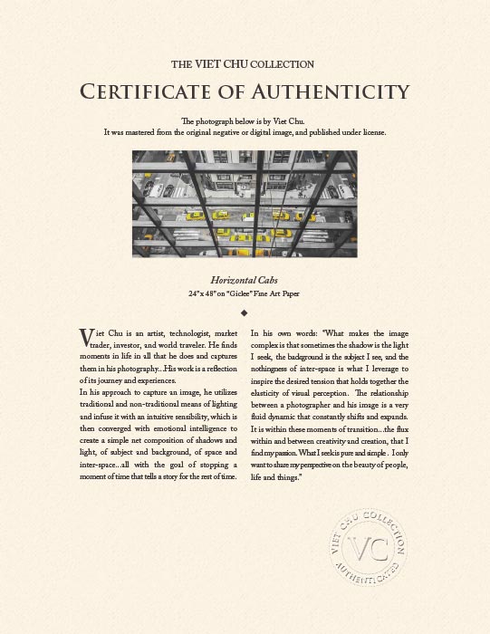 "Horizontal Cabs" by Viet Chu Photography-Artography Limited