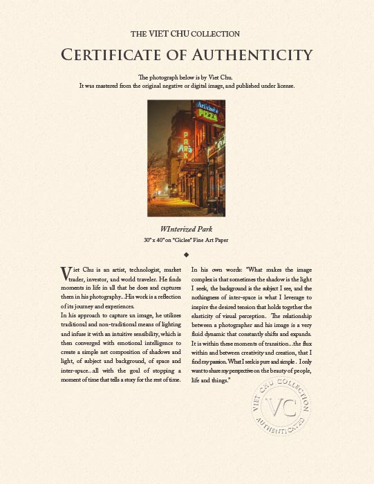 "Winterized Park" by Viet Chu Photography-Artography Limited