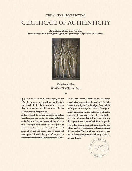 "Dressing a King" by Viet Chu Photography-Artography Limited