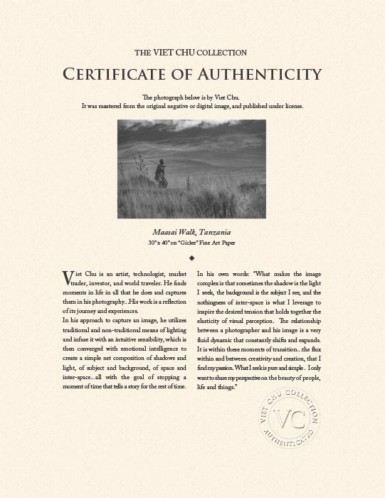 "Maasai Walk, Tanzania" by Viet Chu Photography-Artography Limited